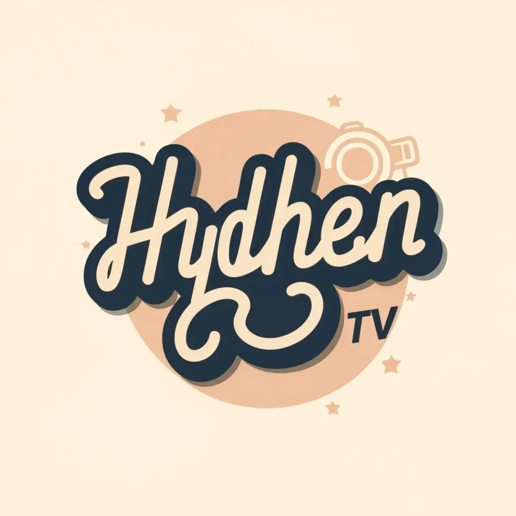 logo, Vlogger, with the text "Hydhen Tv", typography, be used in Travel industry