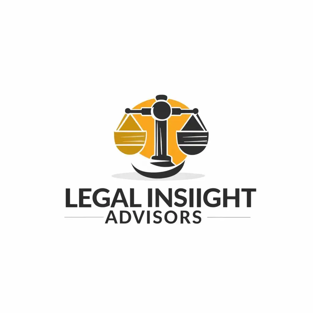 logo, hammer, with the text " Legal Insight Advisors", typography, be used in Legal industry