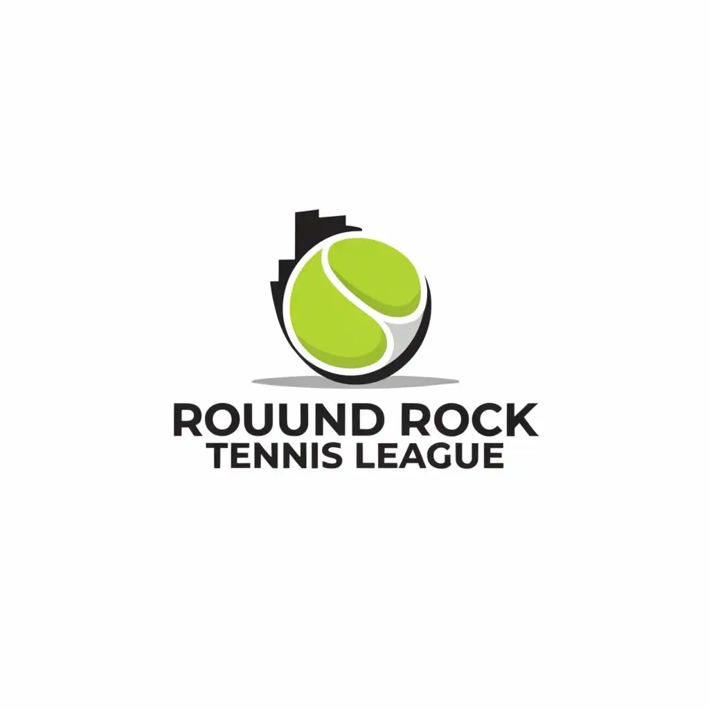 a logo design,with the text "Round Rock Tennis League", main symbol:Tennis Ball,Minimalistic,be used in Sports Fitness industry,clear background