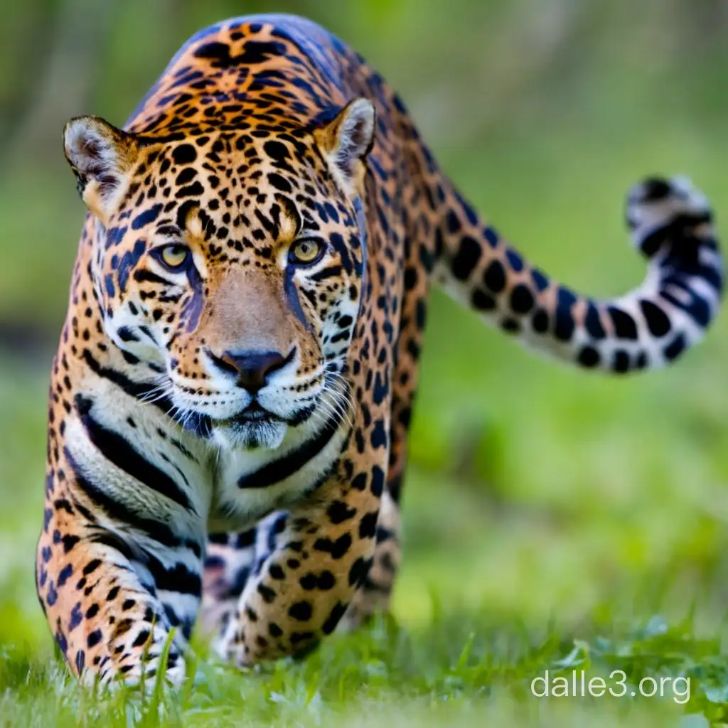 panthera onca in hunting position - Upscaled (4x)