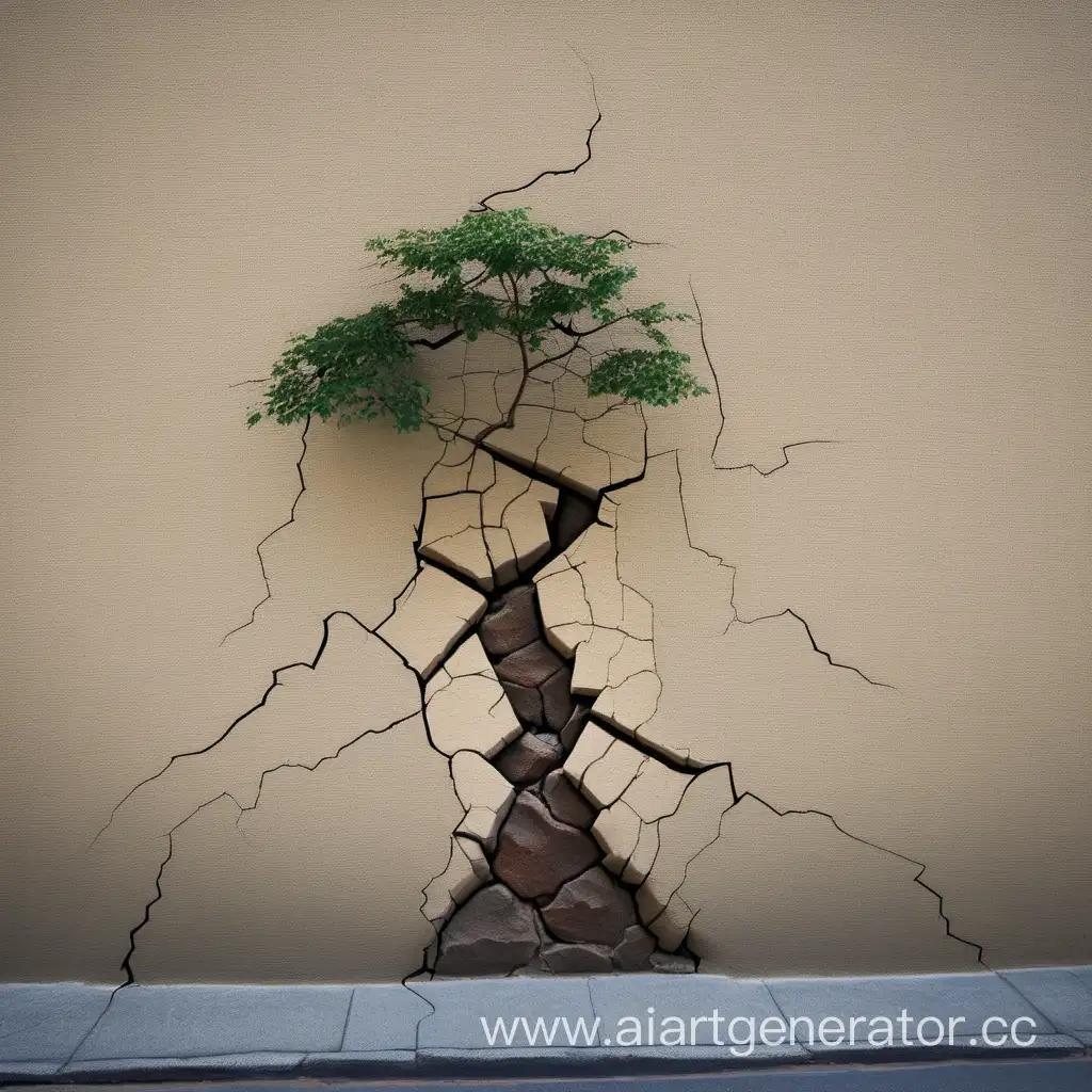 NatureInspired-Wall-Crack-Artistry