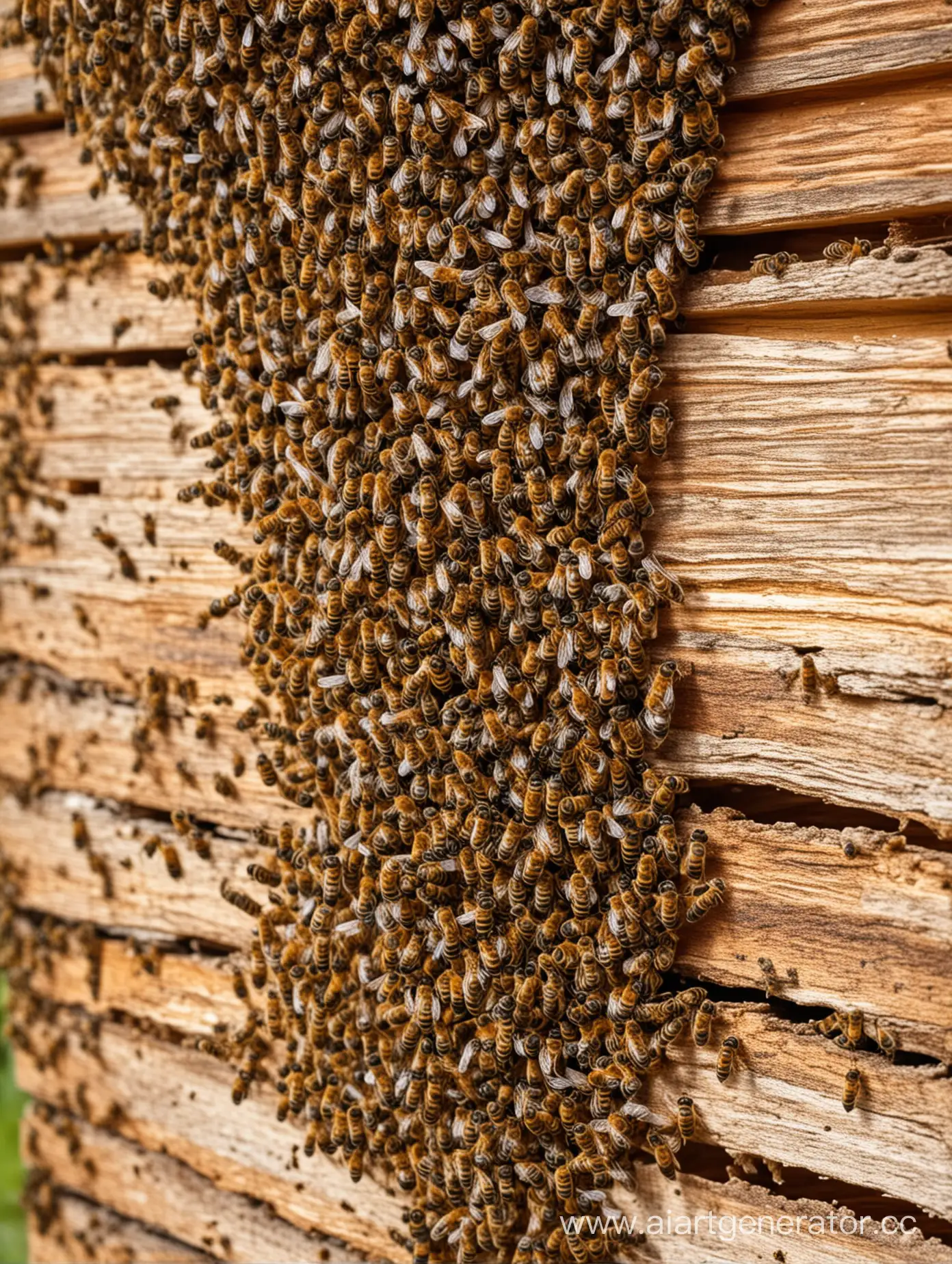 Bees-Swarm-in-Migration-from-the-Hive