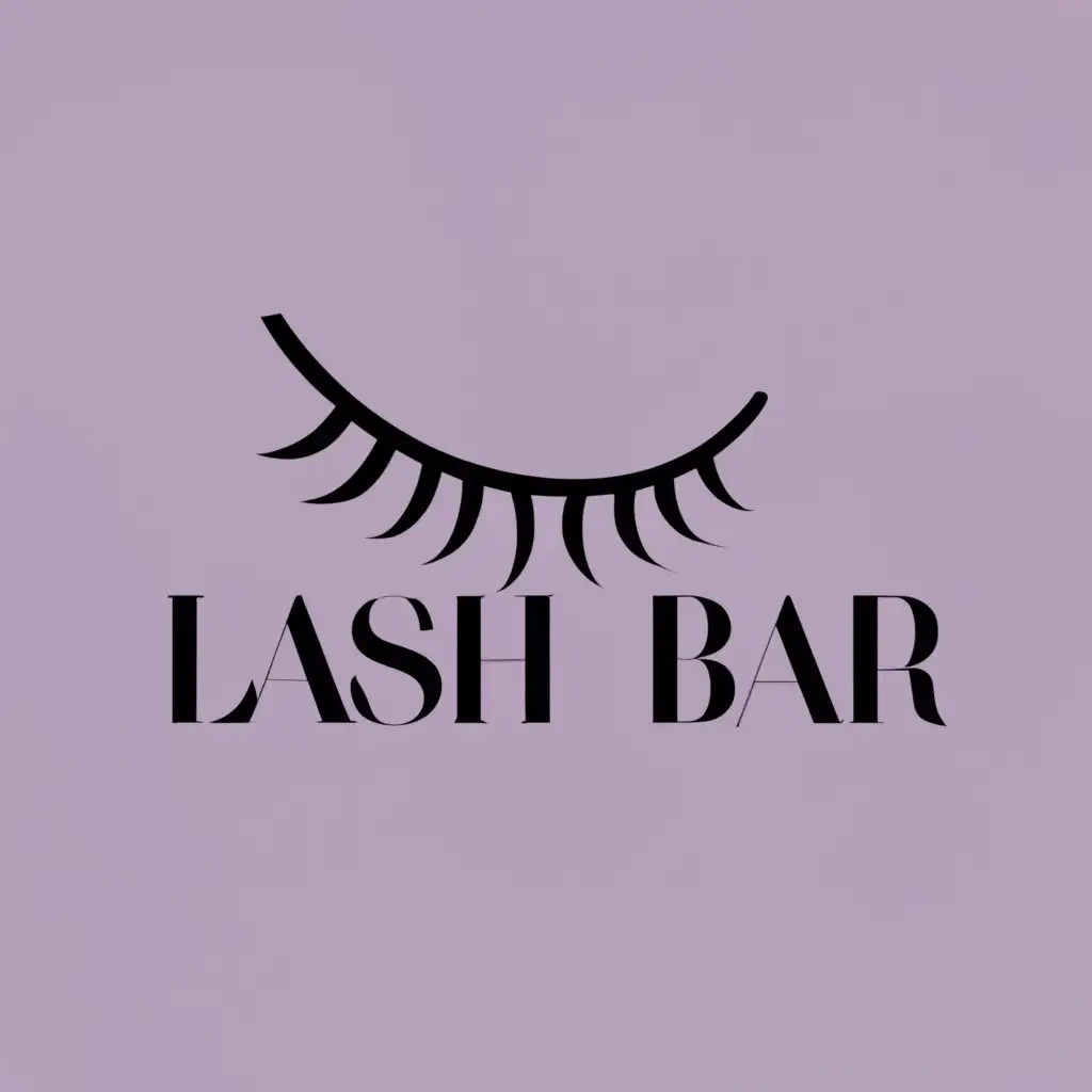 logo, lash , with the text "lash and beauty bar 

", typography, be used in Beauty Spa industry