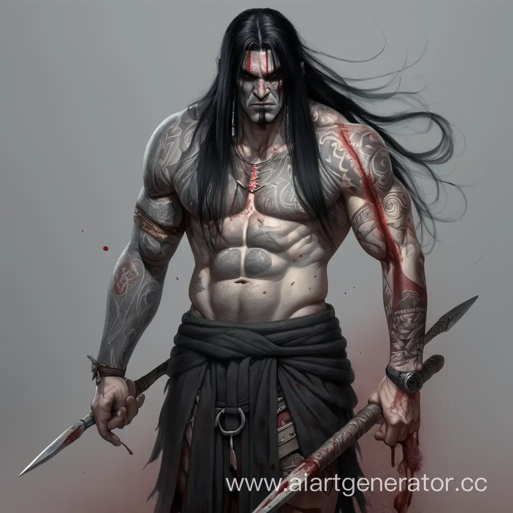 Giant-GraySkinned-Man-with-Tattoos-Holding-a-Bloodied-Spear