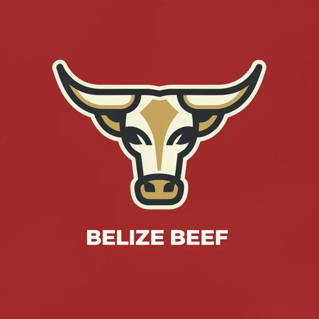 LOGO-Design-For-Belize-Beef-Bold-Steer-Head-Emblem-on-Clean-Background
