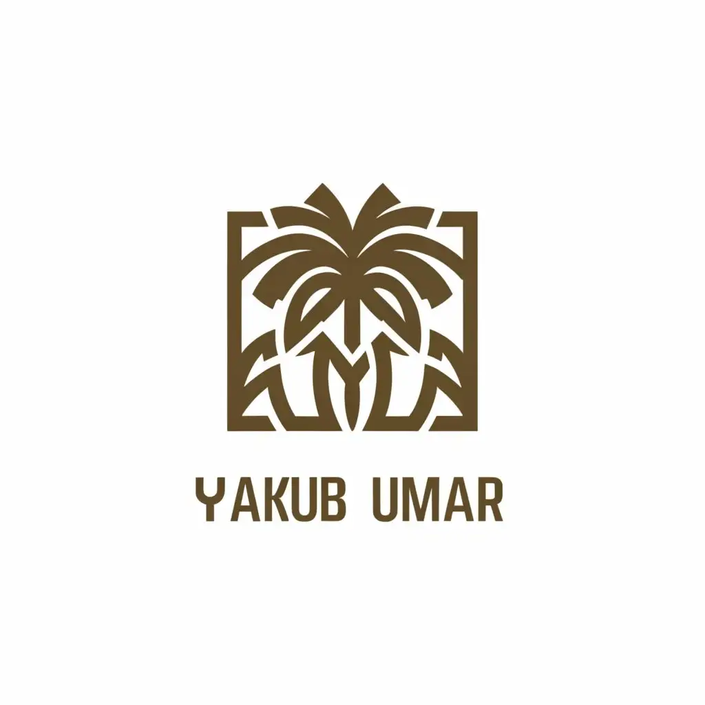 a logo design,with the text "YAKUB UMAR", main symbol:palm in square,Умеренный,be used in Другие industry,clear background