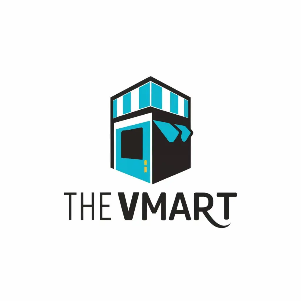 a logo design,with the text "The V Mart", main symbol:store,Moderate,be used in Retail industry,clear background