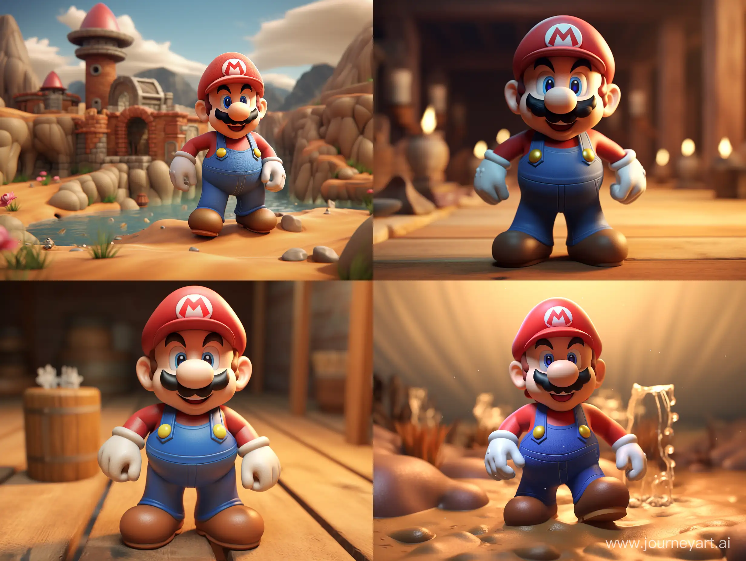 Mario, 3D rendering style, 3D style