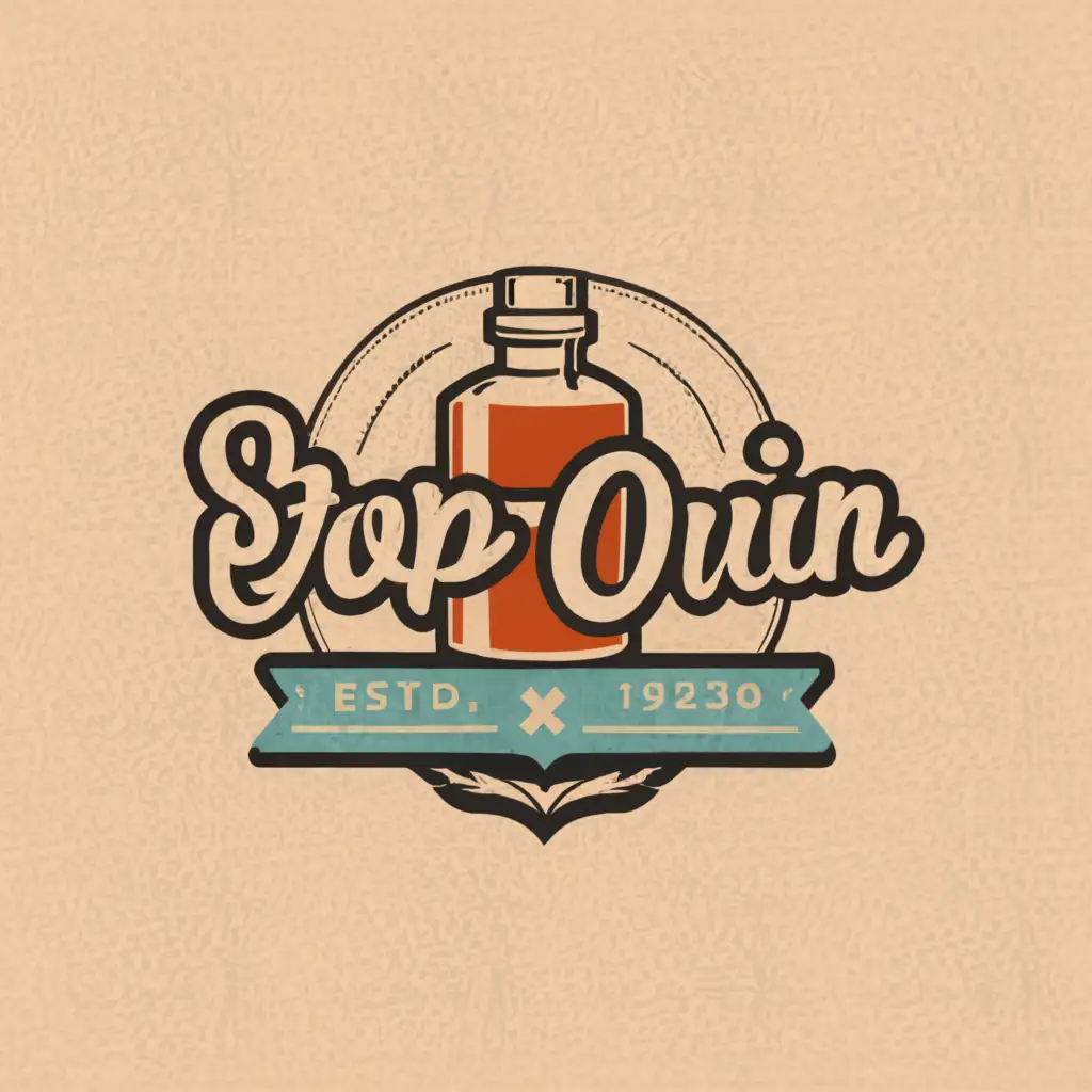 LOGO-Design-for-StopOuinOuin-1950s-Medicine-Theme-with-Moderate-Style-and-Clear-Background