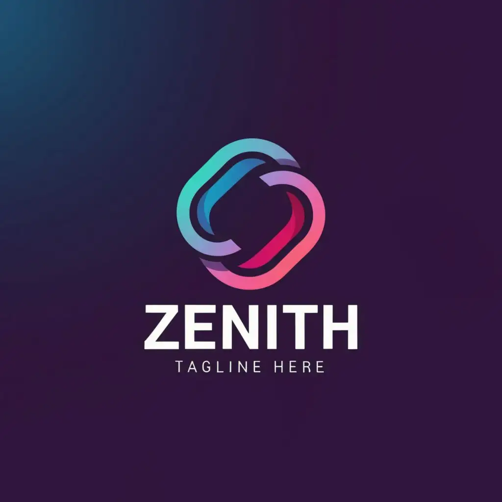 LOGO-Design-For-Zenith-Minimalist-Modern-Sign-in-Purple-Blue-and-Pink-with-Transformative-Typography