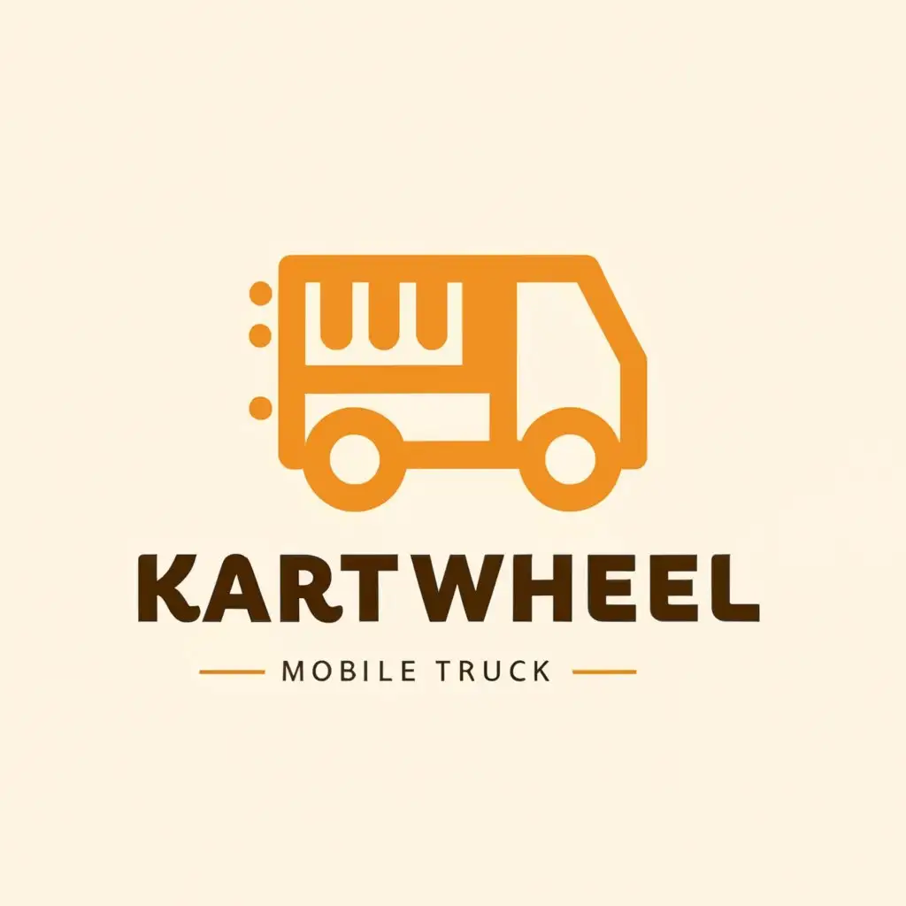 a logo design,with the text "Kart Wheel", main symbol:Food Truck,Minimalistic,be used in Home Family industry,clear background