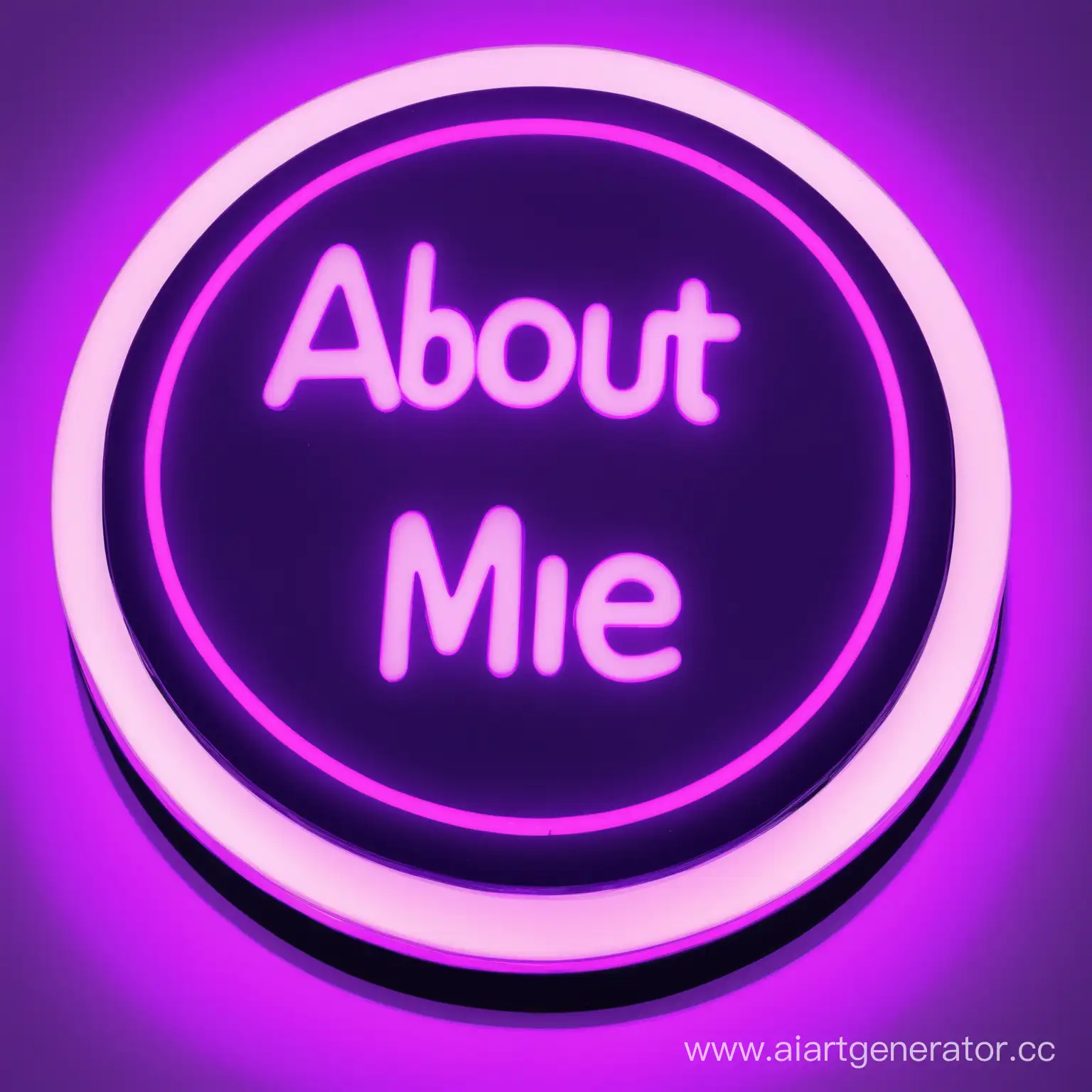 button "ABOUT ME" , purple neon