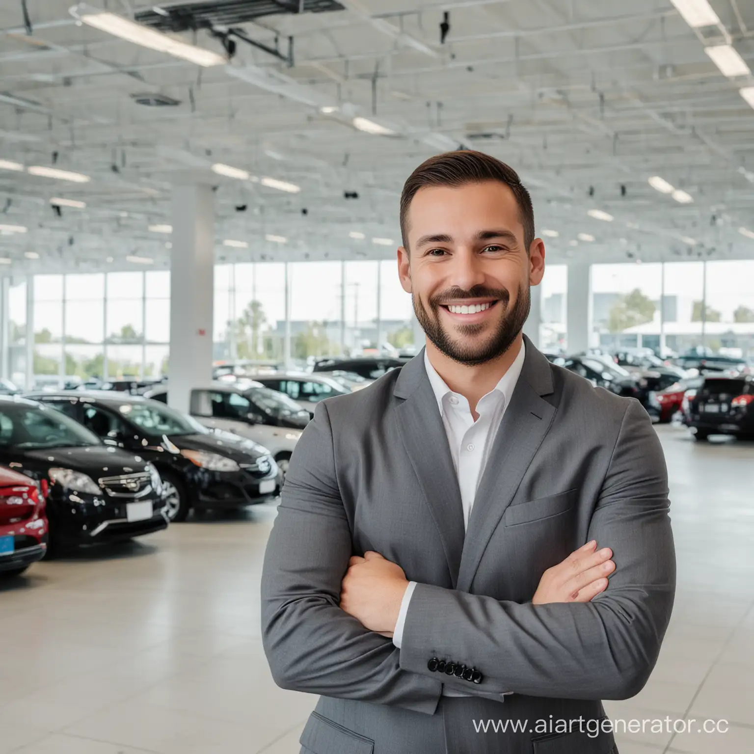 Credit-Specialist-at-Car-Dealership-with-Welcoming-Smile