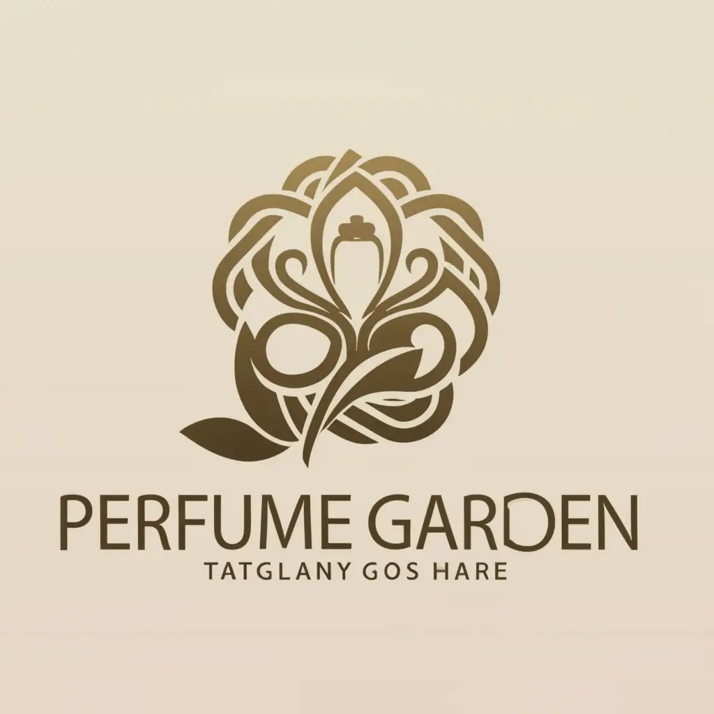 LOGO-Design-For-Perfume-Garden-Elegant-White-Vanilla-Emblem-for-Beauty-Spa-Industry