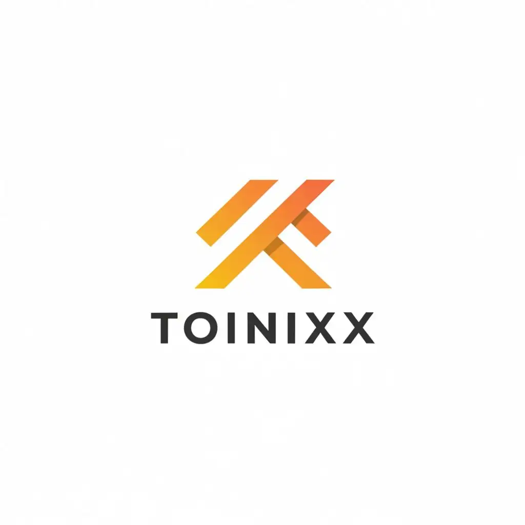 a logo design,with the text "Tonix", main symbol:X,Minimalistic,be used in Technology industry,clear background, monochromatic