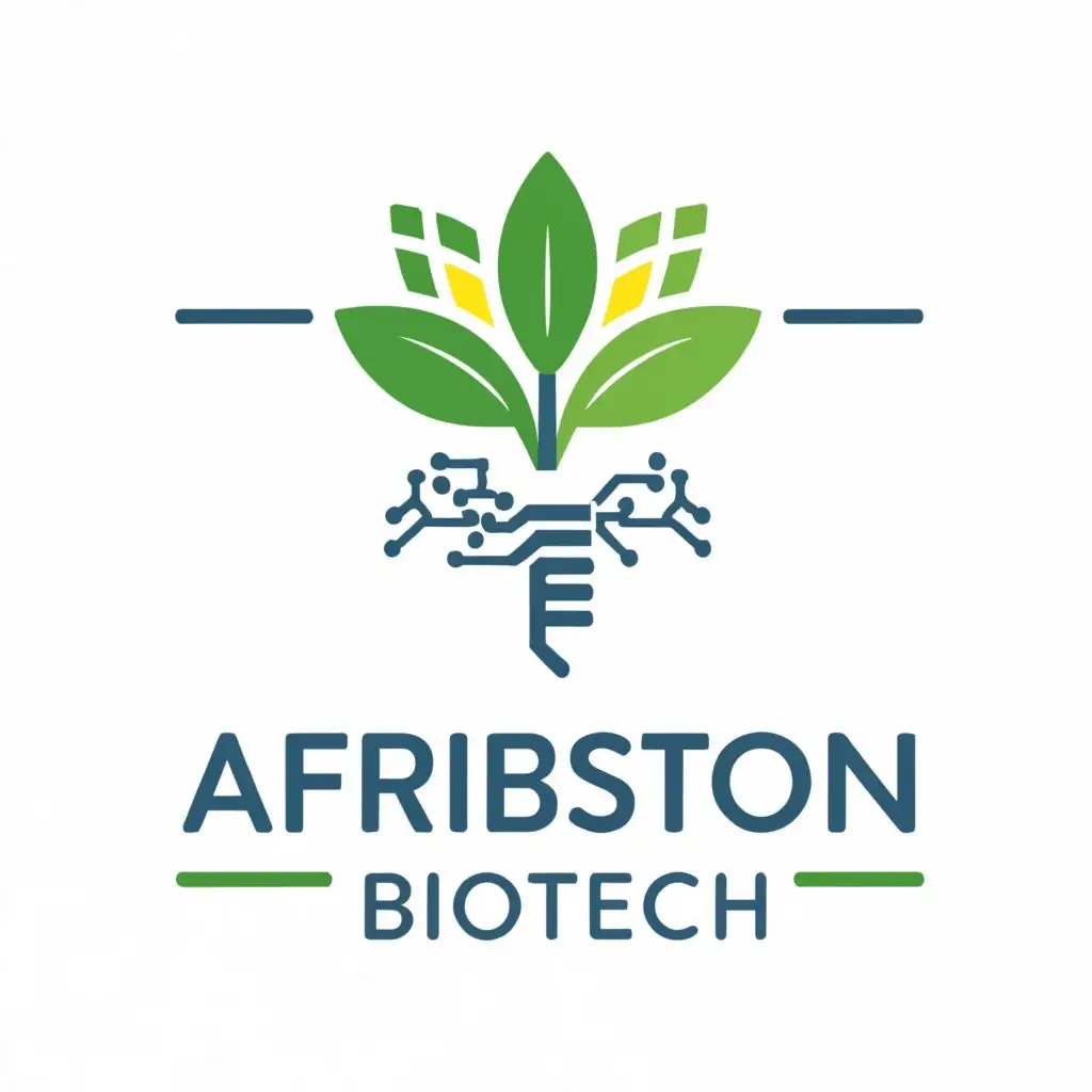 logo, Plant, with the text "AfriBoston Biotech", typography