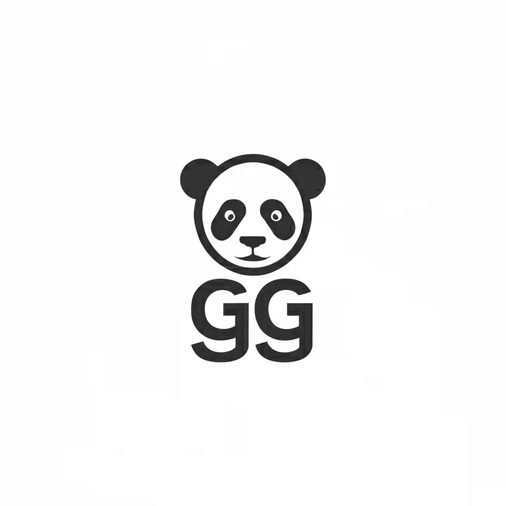 a logo design,with the text "GG", main symbol:Panda,Moderate,clear background