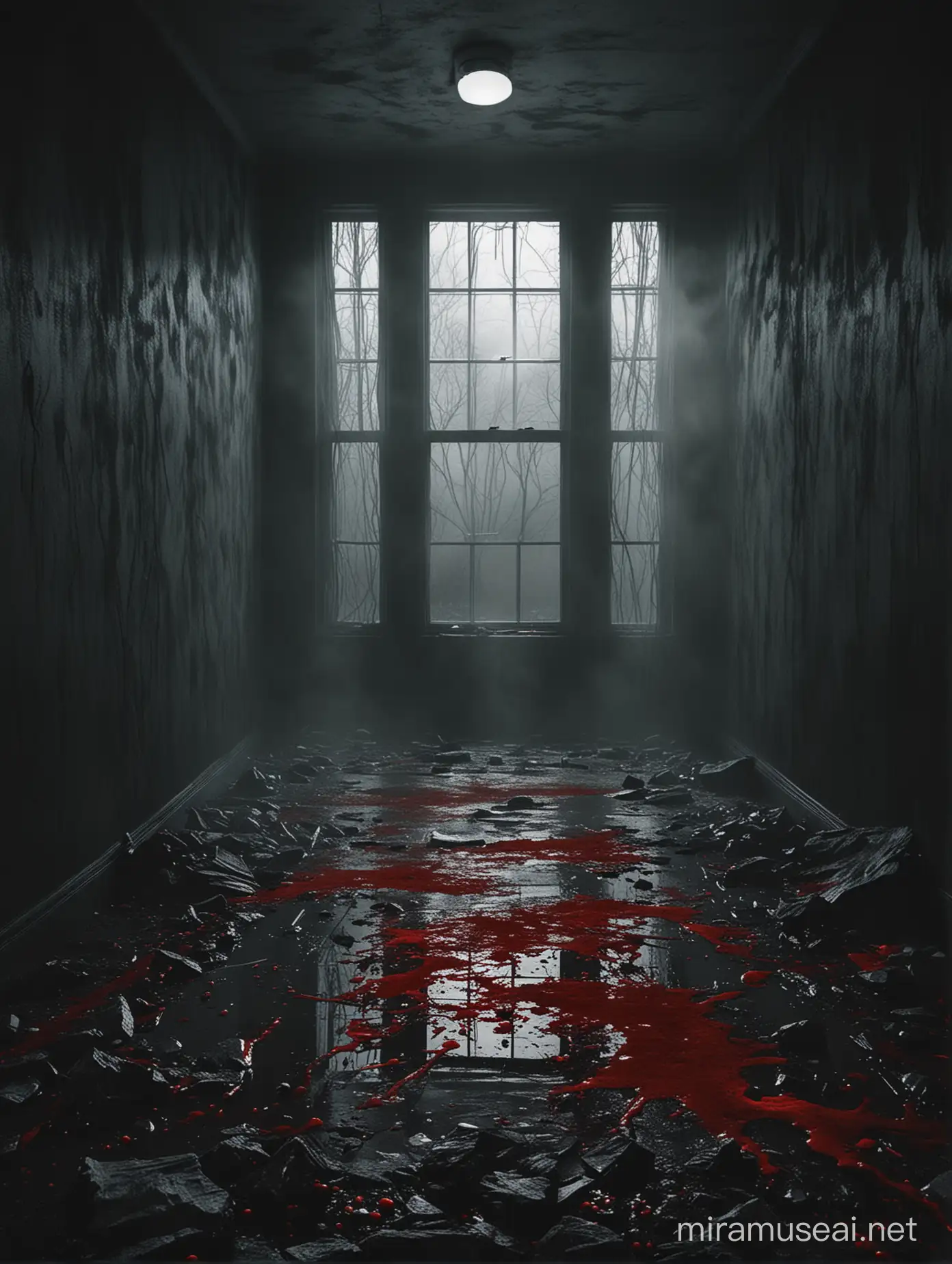 Terrifying Scenes Misty Vortex Window Knocks and Blood Flow