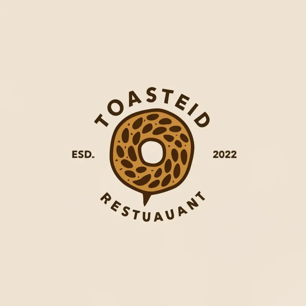 a logo design,with the text "Toasted", main symbol:Bagel,Minimalistic,be used in Restaurant industry,clear background