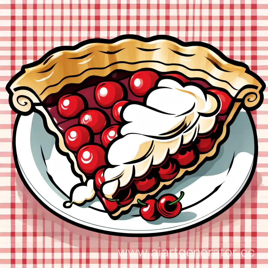 Delicious-Slice-of-Cherry-Pie-on-Elegant-Plate