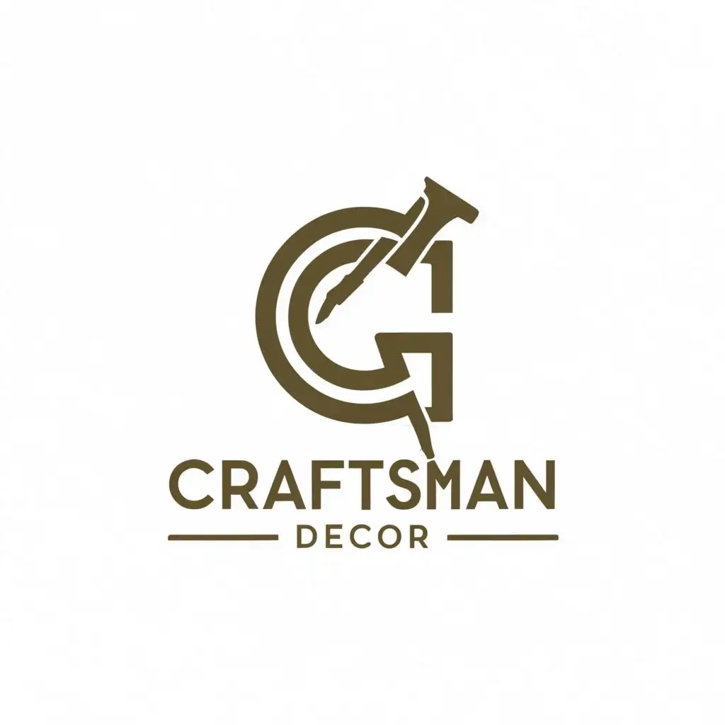 a logo design,with the text "Craftsman Decor", main symbol:C,Moderate,be used in Real Estate industry,clear background