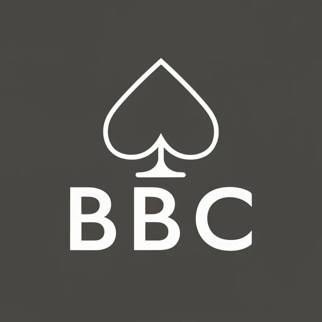 logo, Black Spade, with the text "BBC", typography, be used in Entertainment industry