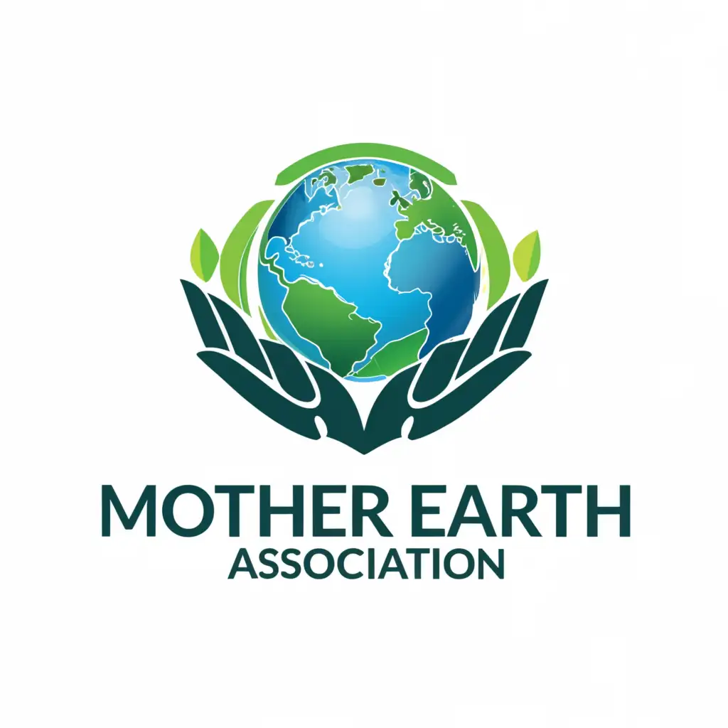 a logo design,with the text "mother earth association", main symbol:earth, animal,Moderate,be used in Nonprofit industry,clear background