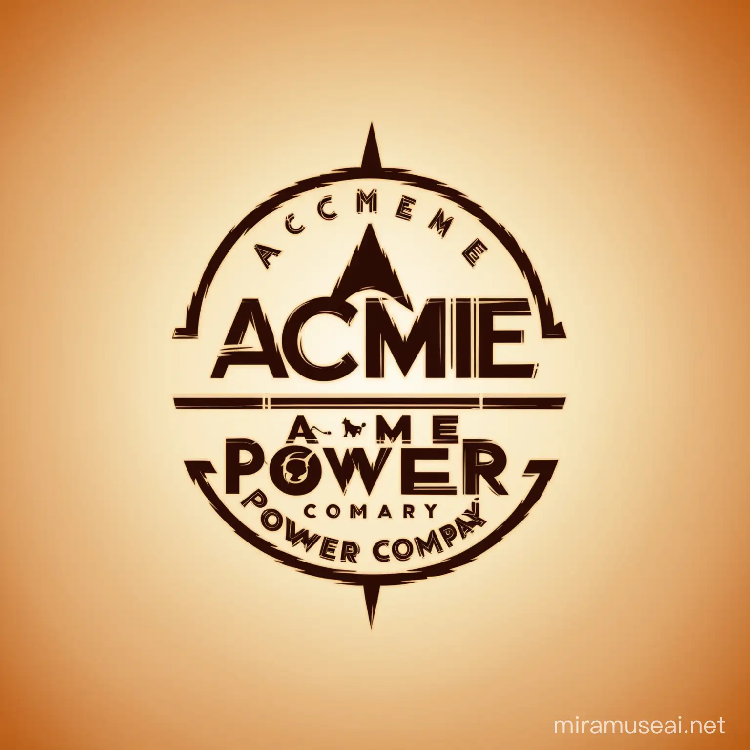 Create a logo for the acme power company. image should have some electrical elements

