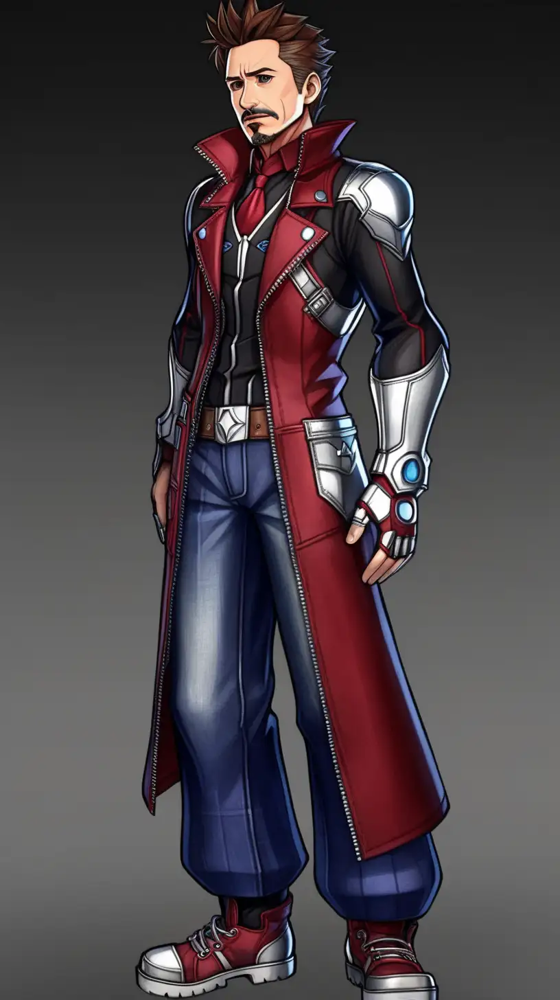 Tony Stark in Kingdom Hearts Attire Marvelous Fusion of Style