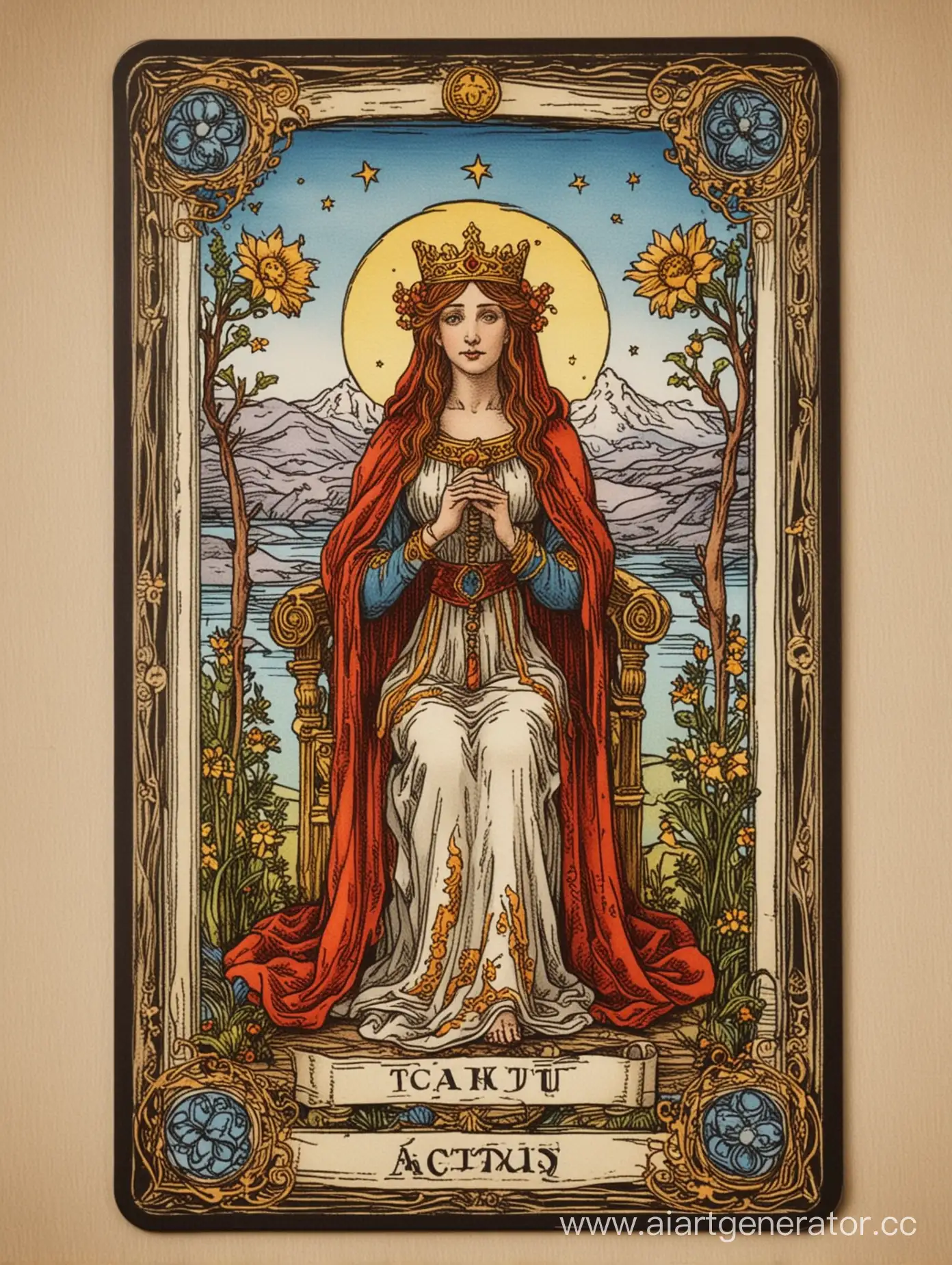 Loneliness-Tarot-Card-with-Ornate-Frame