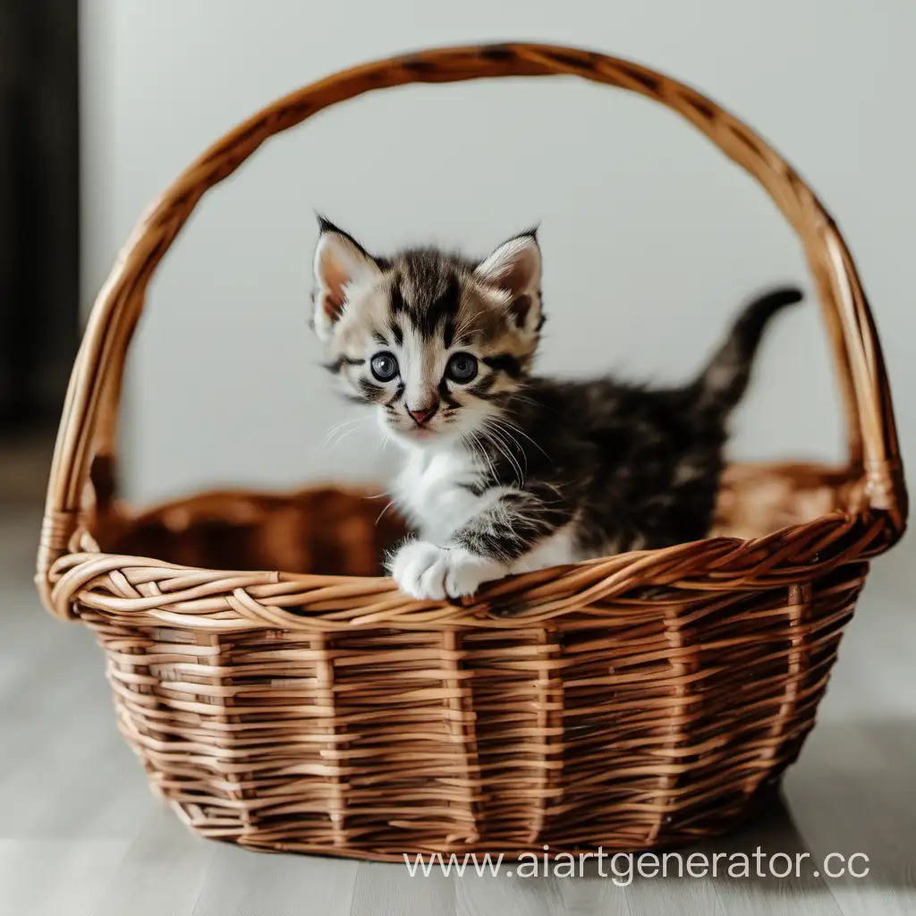 Adorable-Kitten-Emerging-from-Basket-in-Charming-Room-Setting