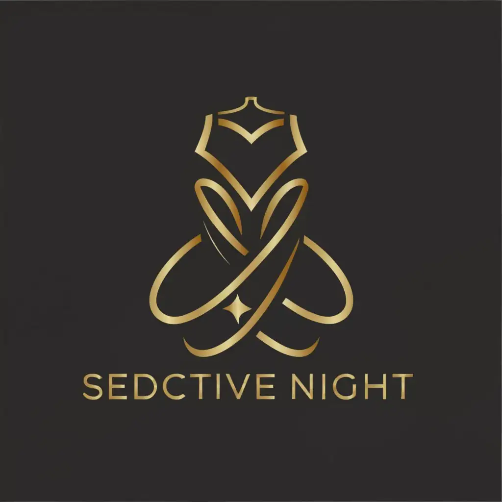 a logo design,with the text "Seductive Night", main symbol:Dress,Moderate,clear background