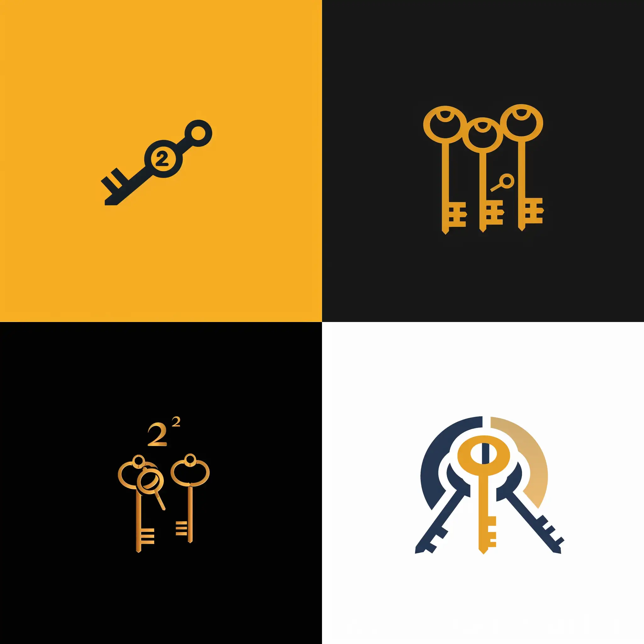 Erstelle mir ein Logo für eine performance Marketing Agentur namens Key2Marketing. Verwende dafür Schlüssel im Logo.