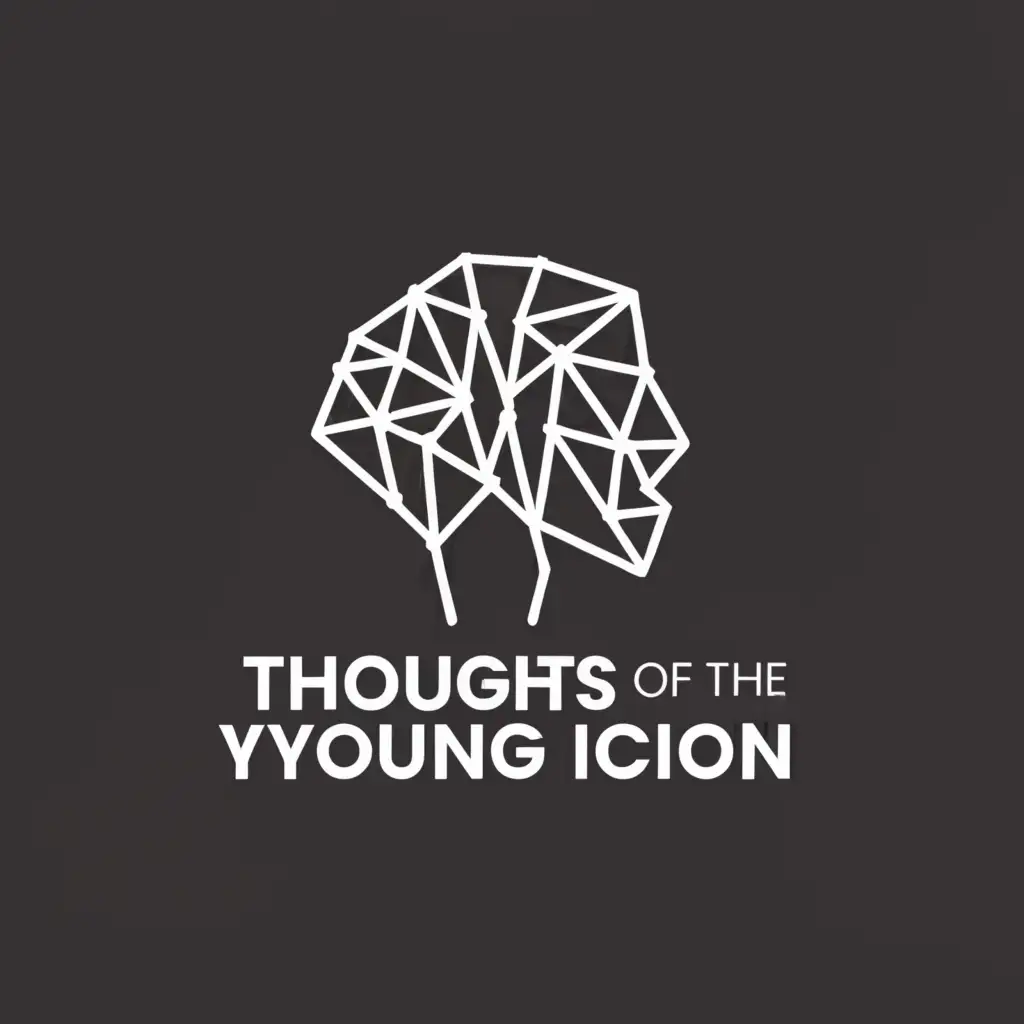 a logo design,with the text "Thoughts of the young icon", main symbol:Polygon,Moderate,clear background