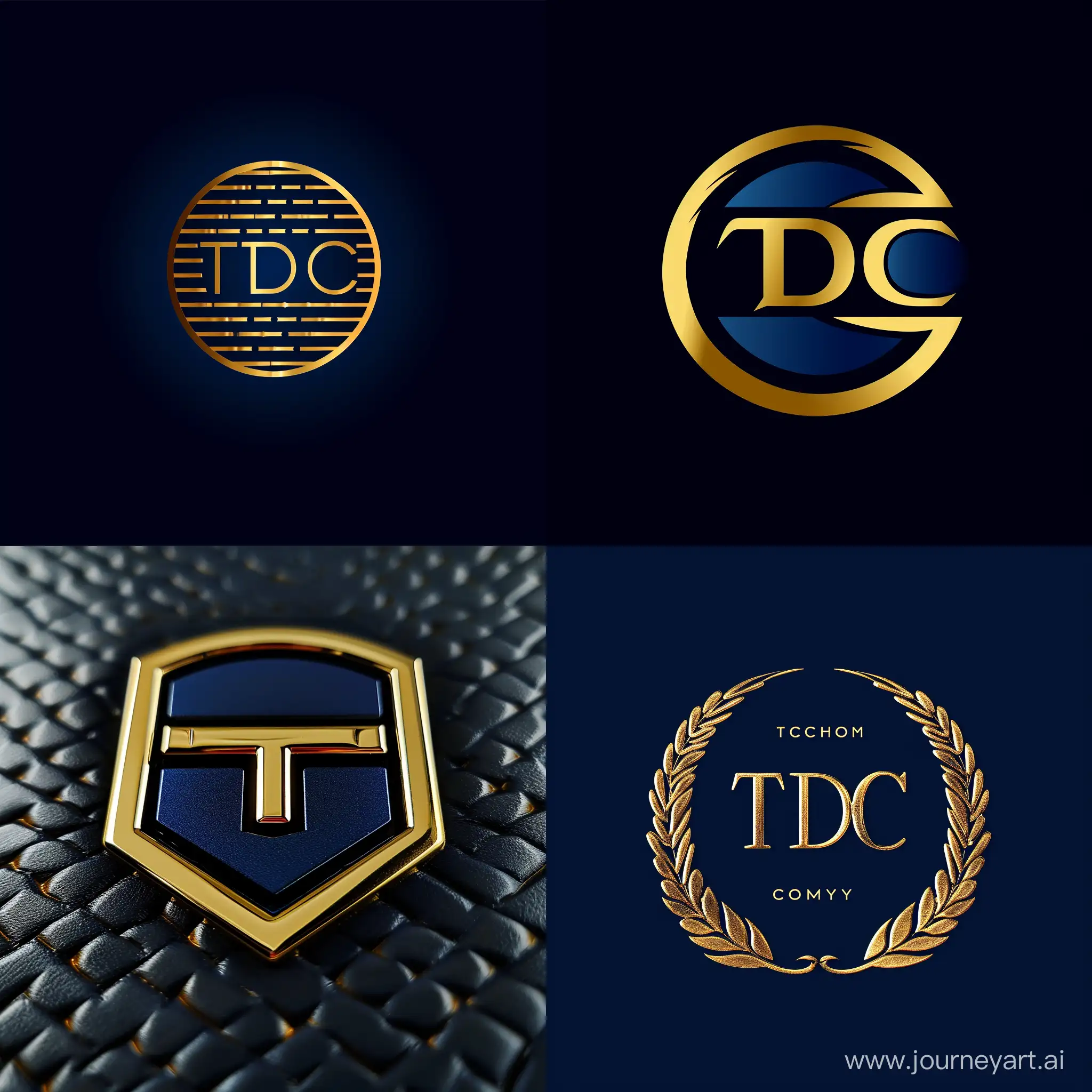 Luxurious-Gold-and-Blue-TDC-Grill-Company-Logo