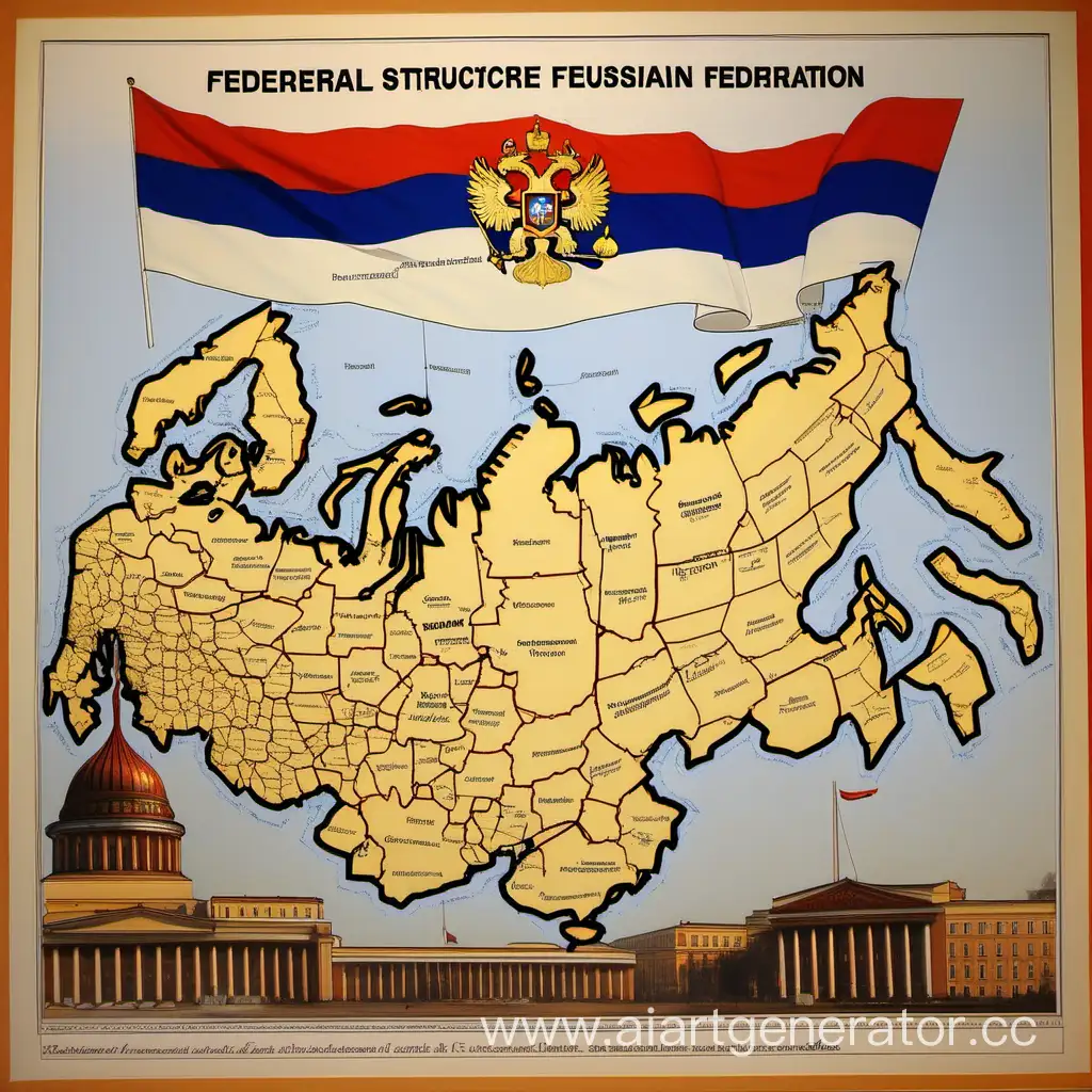 Обычная картинка с надписью «Федеративное устройство Российской Федерации 