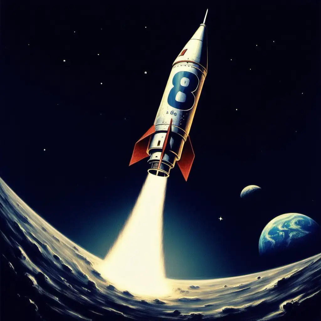 Apollo88 Creative Space Rocket Logo Animation for Company Development