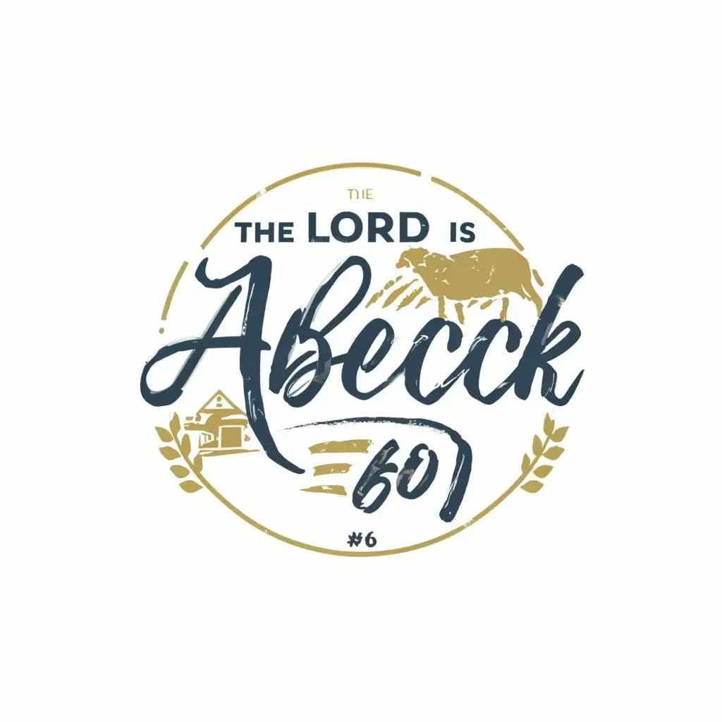 logo, THE LORD IS MY SHEPHERD, with the text "ABEACK@60", typography, be used in Travel industry