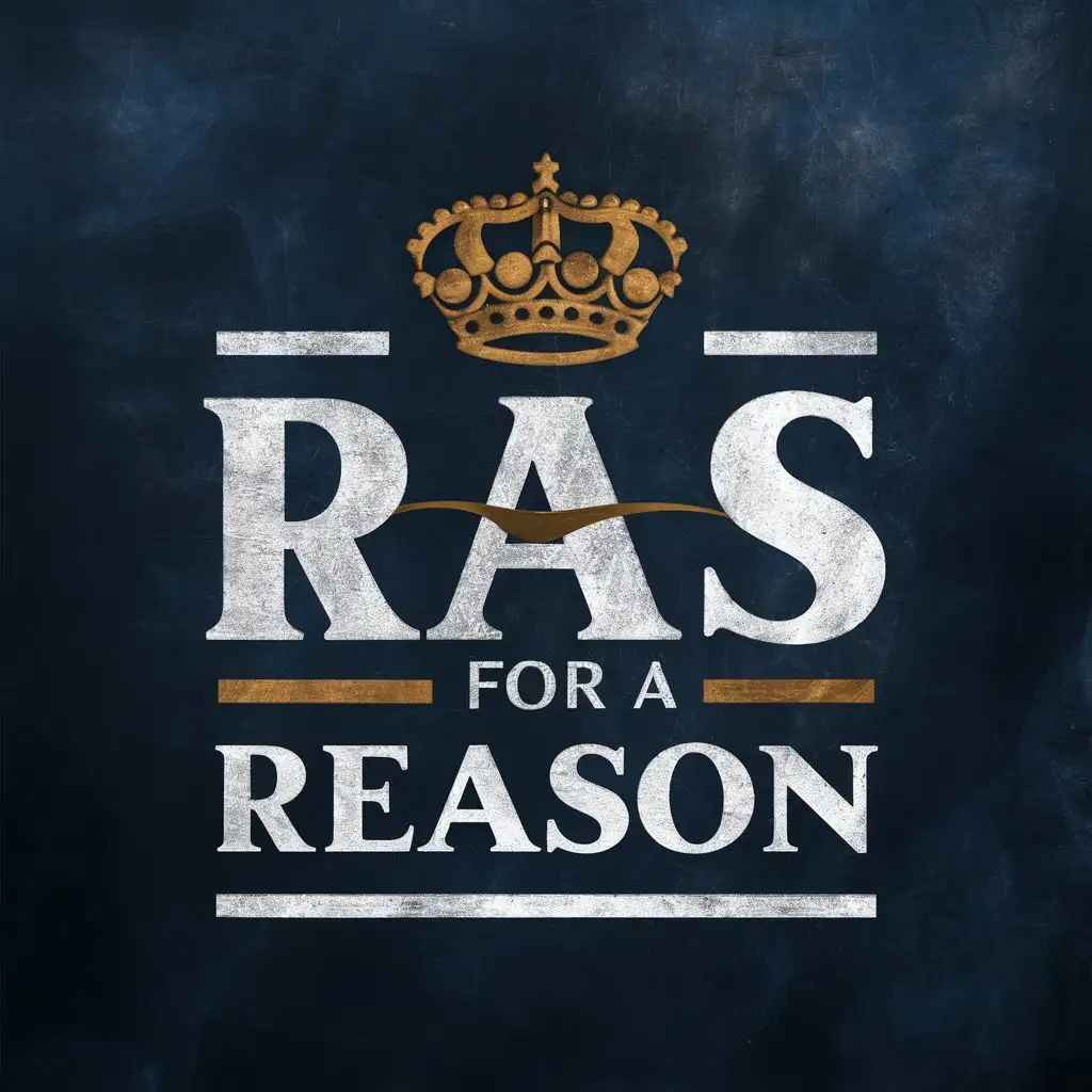 logo, Crown, with the text "Ras For a Reason", typography