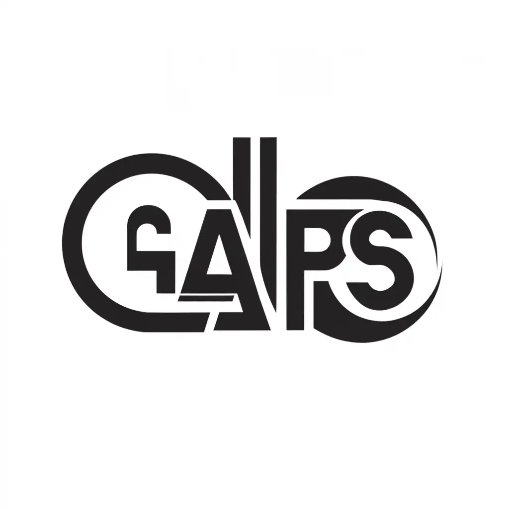 a logo design,with the text "Gaps", main symbol:GAPS,Moderate,clear background