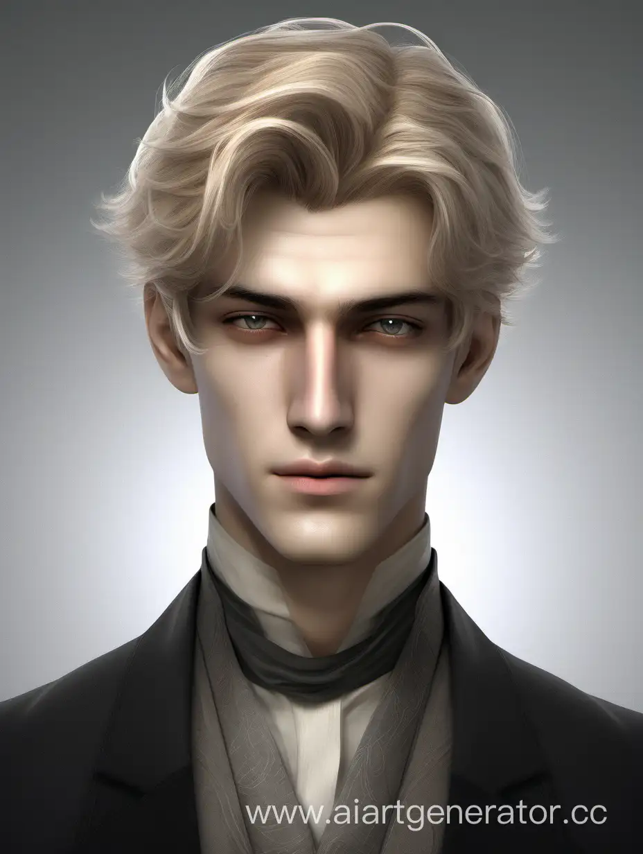 A young man of twenty years. Hodoy is tall, with short blond hair tucked away, aristocratic appearance with gray eyes and sharp facial features.