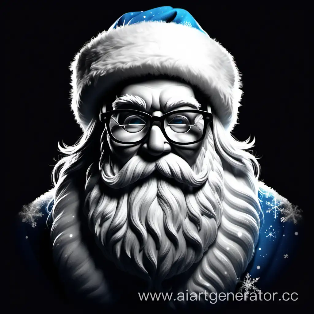 Ded-Moroz-Portrait-with-Stylish-Glasses-on-Elegant-Black-Background