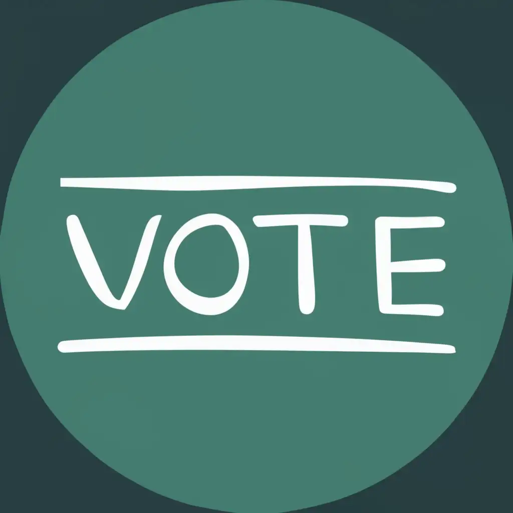 logo, vote, with the text "vote", typography