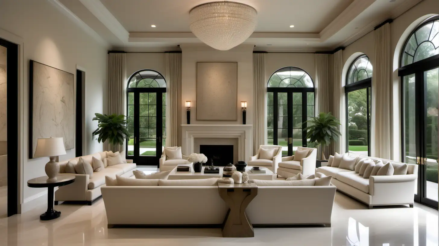 refined, timeless and modern contemporary estate home; ivory, limestone, oak, beige;
