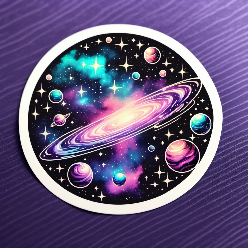 Celestial Dreamscape Galaxy Sticker for Cosmic Enthusiasts