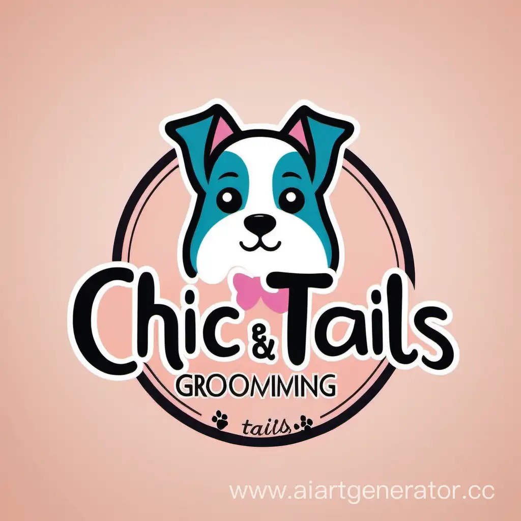 логотип для салона груминга собак и кошек "Chic Tails"