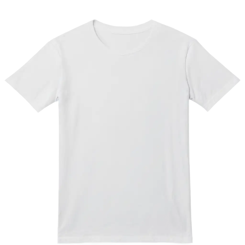 A plain white t-shirt on a white background