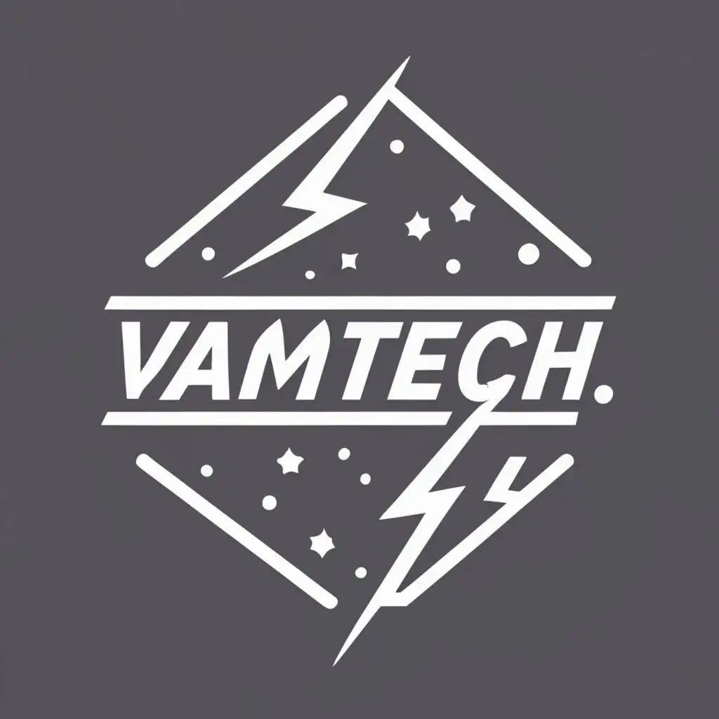 logo, electricity, with the text "vamtech", typography, be used in Technology industry