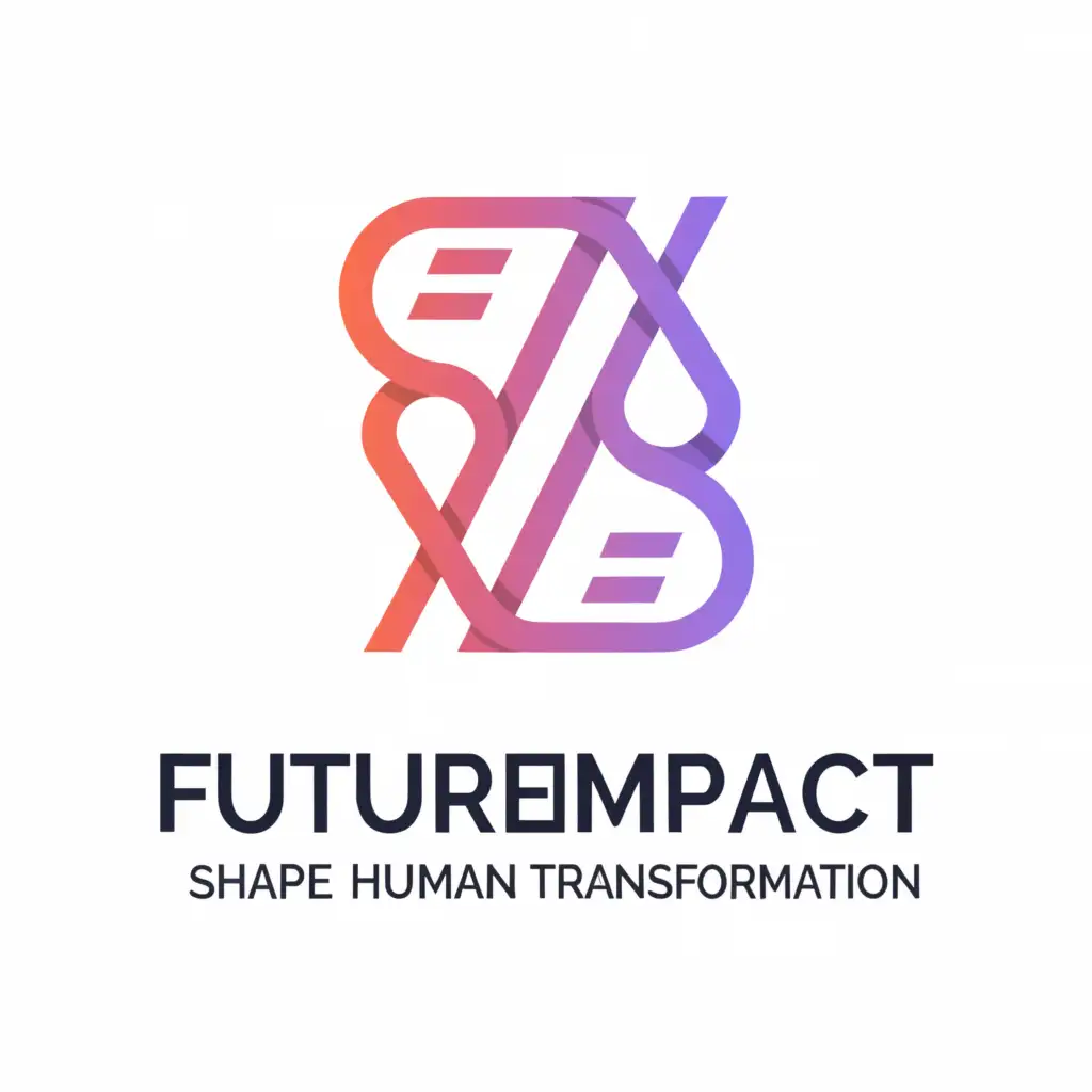 a logo design,with the text "Future Impact shape human transformation", main symbol:Use the Letter F and I,Moderate,clear background