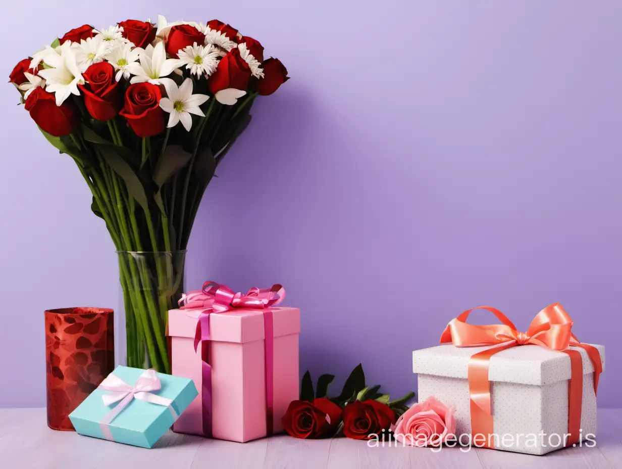 On March 8th flowers and gifts